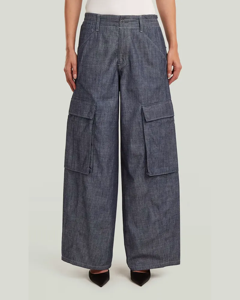 G-STAR RAW Cargo Summer Hose - Dunkelblau - Damen Dunkelblau