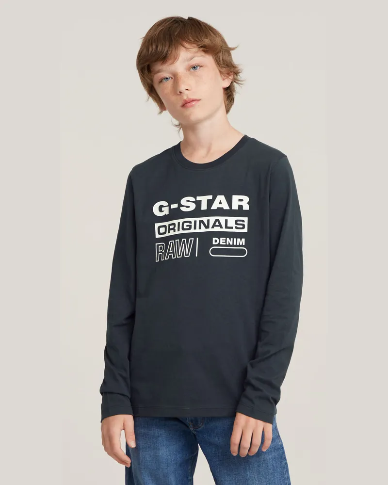G-STAR RAW Jungen T-Shirt Regular - Dunkelblau - jungen Dunkelblau