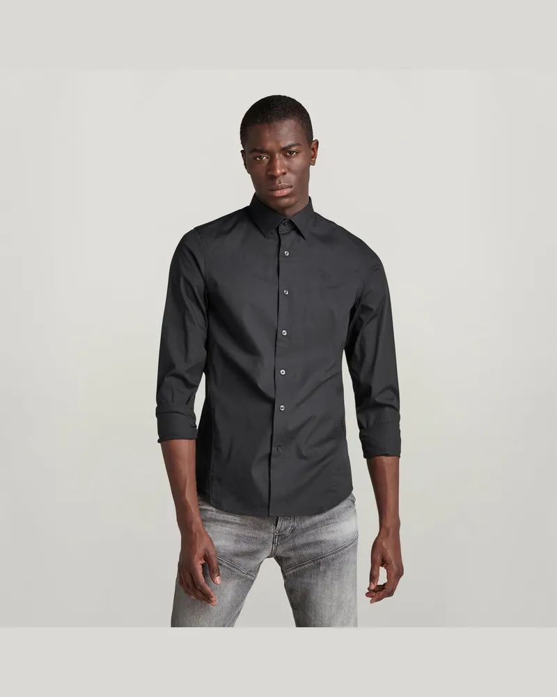 G-STAR RAW Dressed Super Slim Hemd - Schwarz - Herren Schwarz