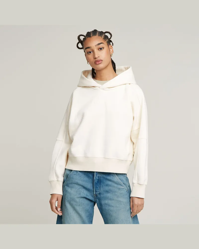 G-STAR RAW Embossed Oversized Hooded Sweatshirt - Weiß - Damen Weiß