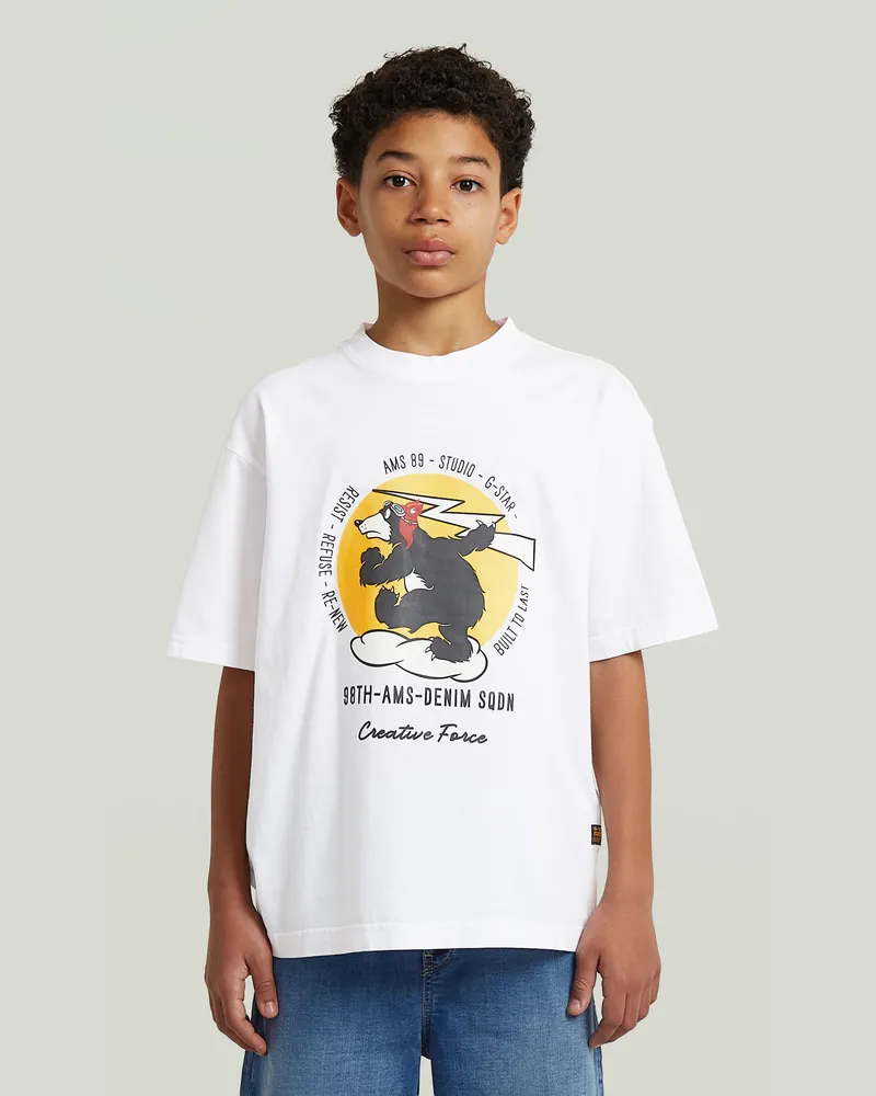 G-STAR RAW Boys Oversized T-Shirt - Weiß - jungen Weiß