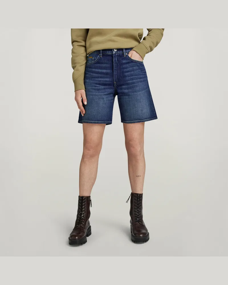 G-STAR RAW High Bermuda Shorts Clean Edge - Dunkelblau - Damen Dunkelblau