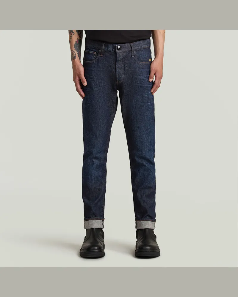 G-STAR RAW 3301 Slim Selvedge Jeans - Dunkelblau - Herren Dunkelblau