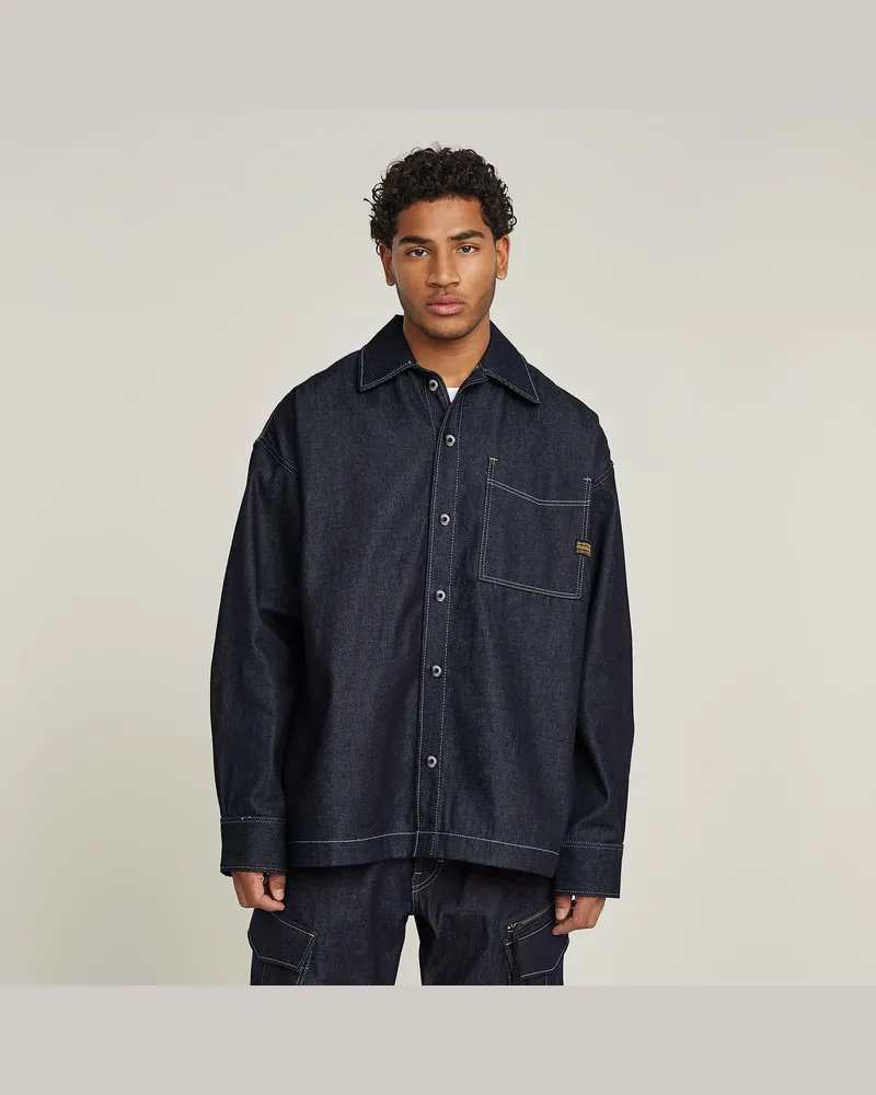 G-STAR RAW Boxy Fit Hemd - Dunkelblau - Herren Dunkelblau