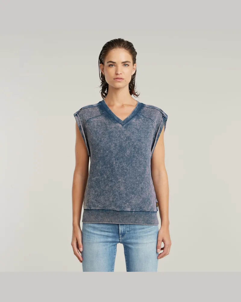 G-STAR RAW Washed Sweater - Mittelblau - Damen Mittelblau