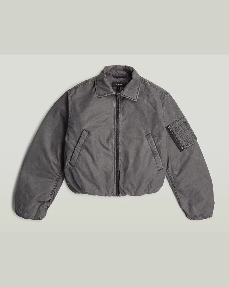 G-STAR RAW Cropped Bomber Jacket - Schwarz - Damen Schwarz