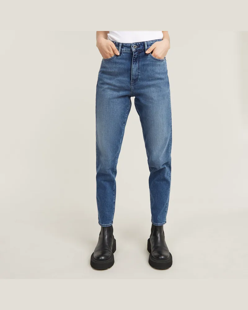 G-STAR RAW Janeh Ultra High Mom Ankle Jeans - Mittelblau - Damen Mittelblau