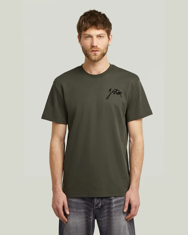 G-STAR RAW Script T-Shirt - Grau - Herren Grau