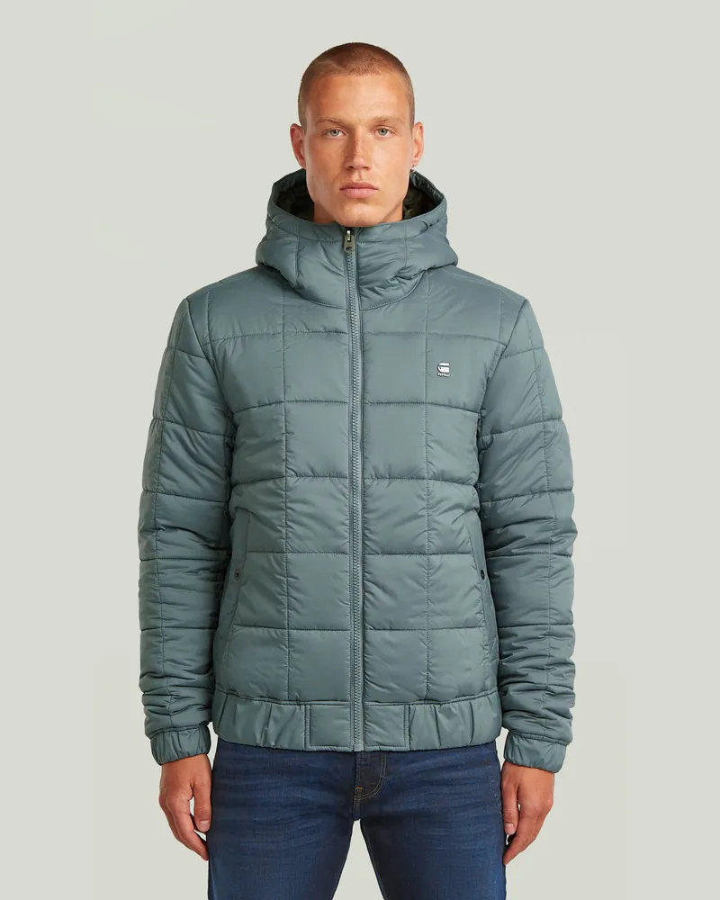 G-STAR RAW Meefic Quilted Hooded Jacke - Grau - Herren Grau