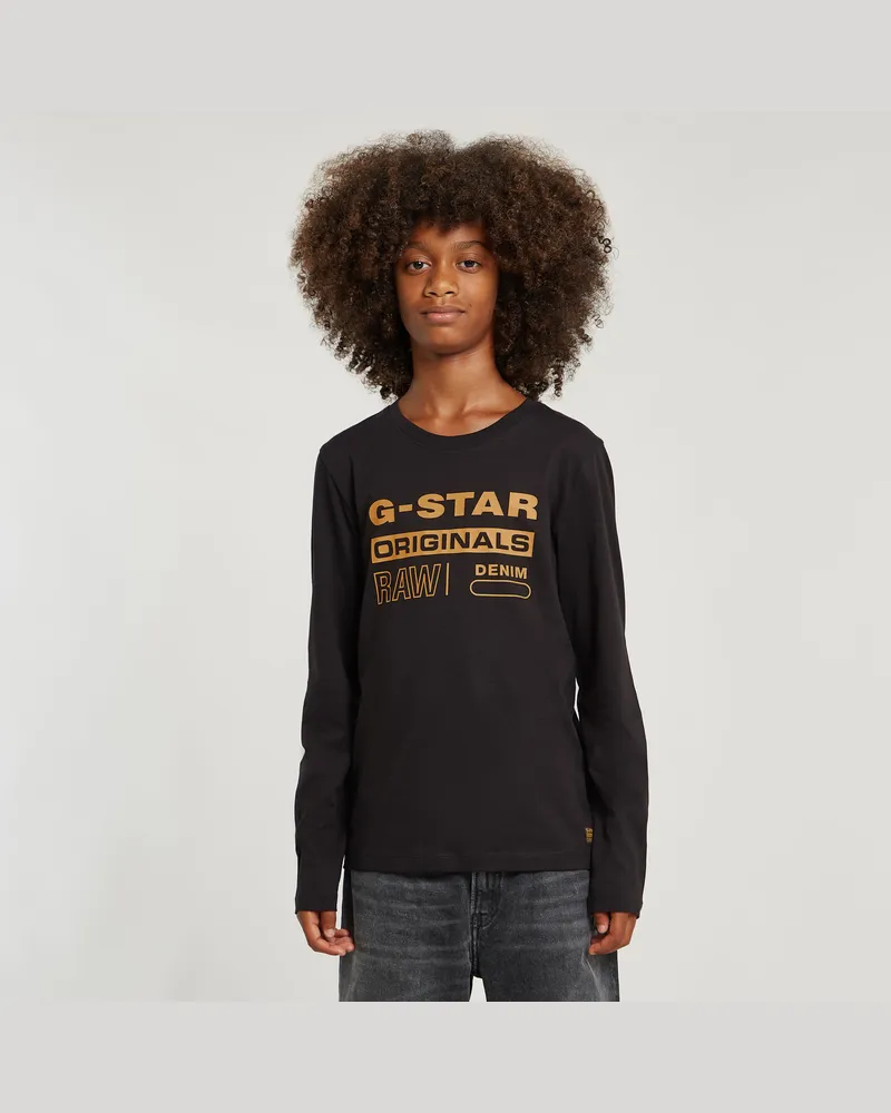 G-STAR RAW Jungen T-Shirt Regular - Schwarz - jungen Schwarz