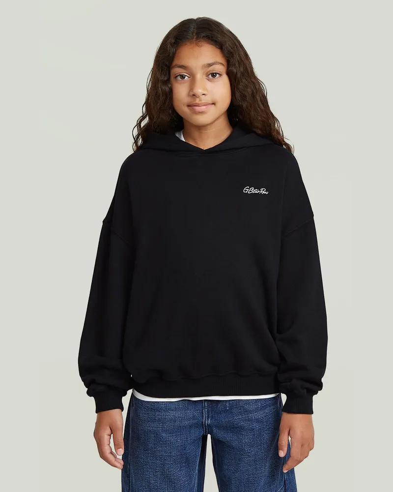 G-STAR RAW Girls Hooded Oversized Sweatshirt - Schwarz - mädchen Schwarz