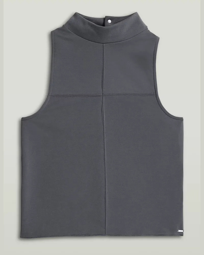 G-STAR RAW Flowy Slim Mock T-Shirt - Grau - Damen Grau