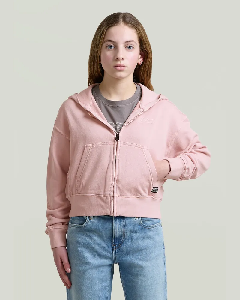 G-STAR RAW Girls Hooded Cropped Sweatshirt - Pink - mädchen Pink