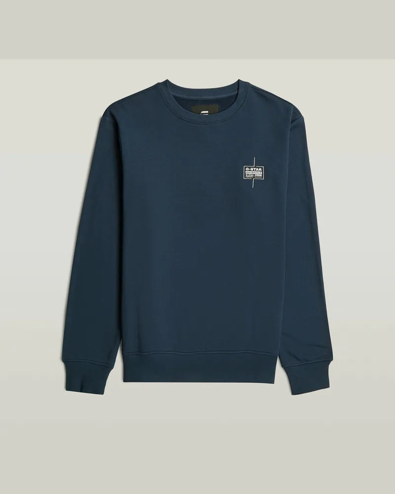 G-STAR RAW Logo Sweatshirt - Dunkelblau - Herren Dunkelblau