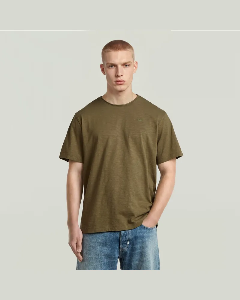 G-STAR RAW Essential Raw Neck T-Shirt - Grün - Herren Grün