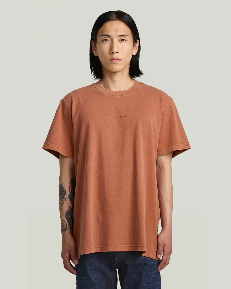 G-STAR RAW Overdyed Center Chest T-Shirt - Rot - Herren Rot
