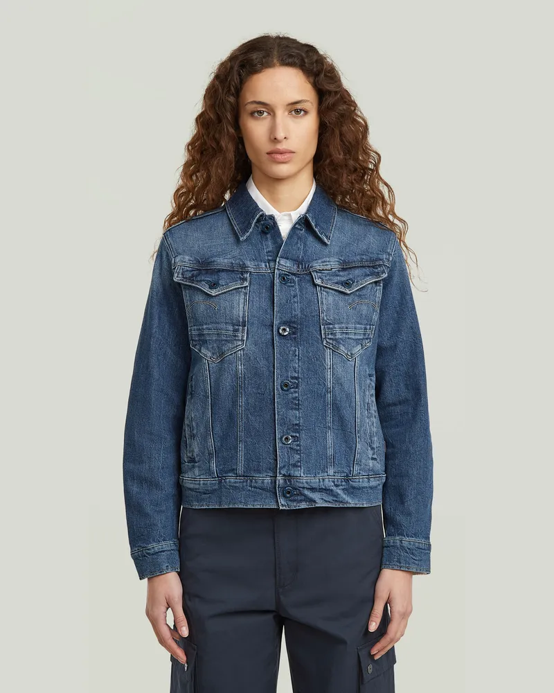 G-STAR RAW Arc 3D Jacke - Mittelblau - Damen Mittelblau