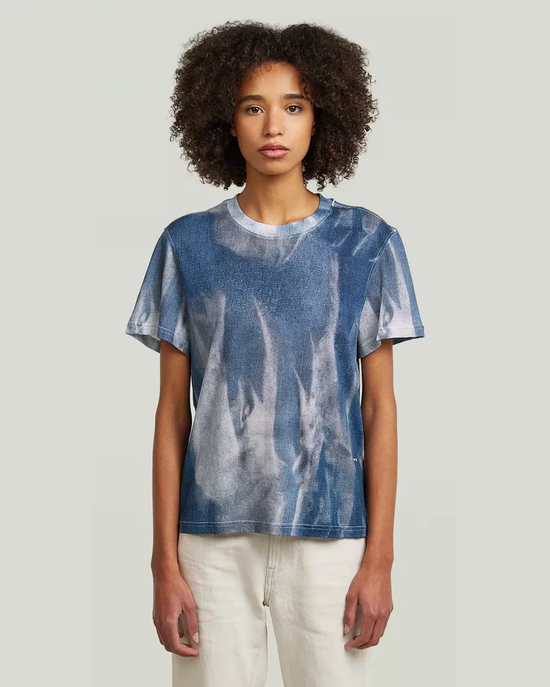 G-STAR RAW Denim Print T-Shirt - Mehrfarbig - Damen Mehrfarbig
