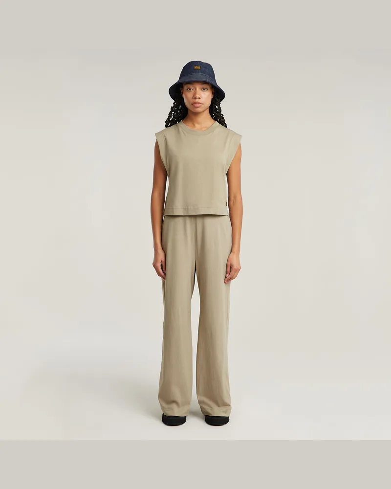 G-STAR RAW Double Layer Wide Leg Jumpsuit - Beige - Damen Beige