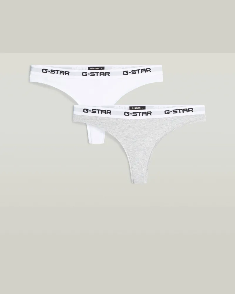 G-STAR RAW Thong Brief 2er-Pack - Mehrfarbig - Damen Mehrfarbig