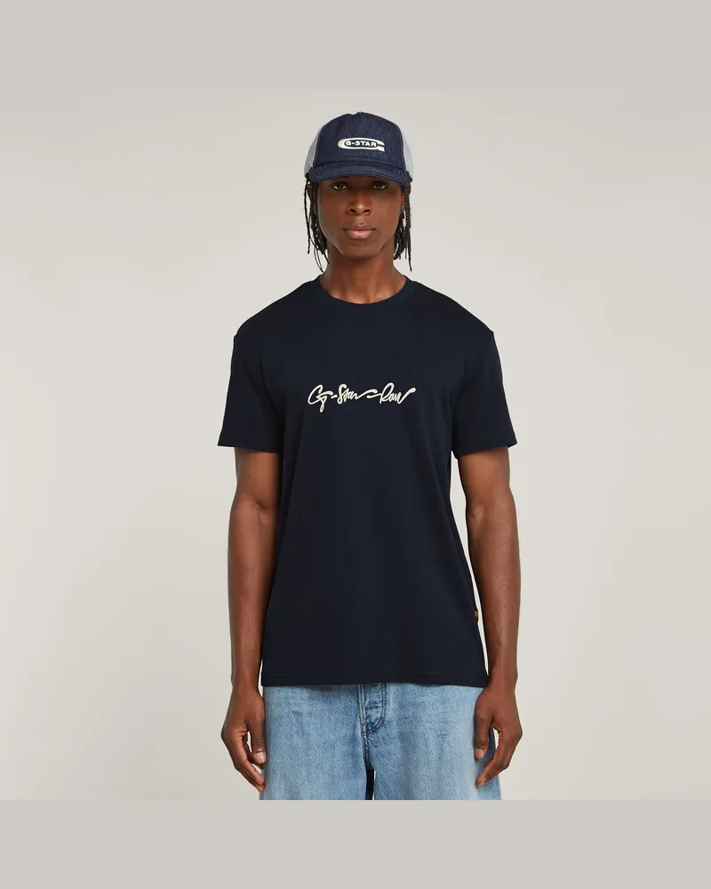G-STAR RAW G-Script T-Shirt - Dunkelblau - Herren Dunkelblau
