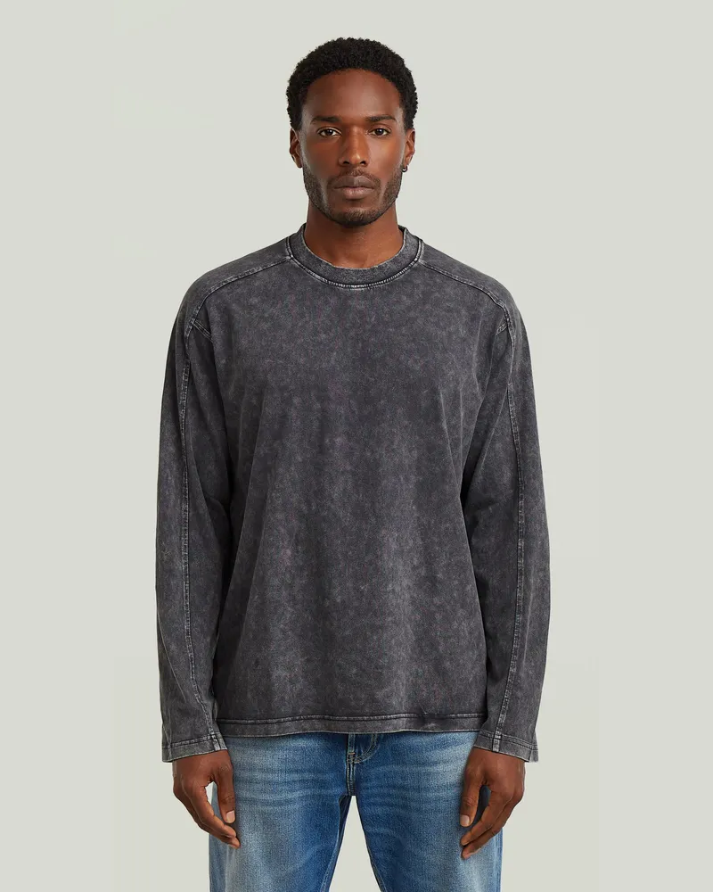 G-STAR RAW Washed Boxy T-Shirt - Schwarz - Herren Schwarz