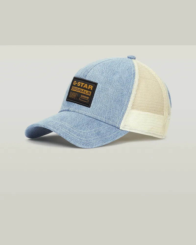 G-STAR RAW Denim Embro Baseball Trucker Cap - Mittelblau - Herren Mittelblau