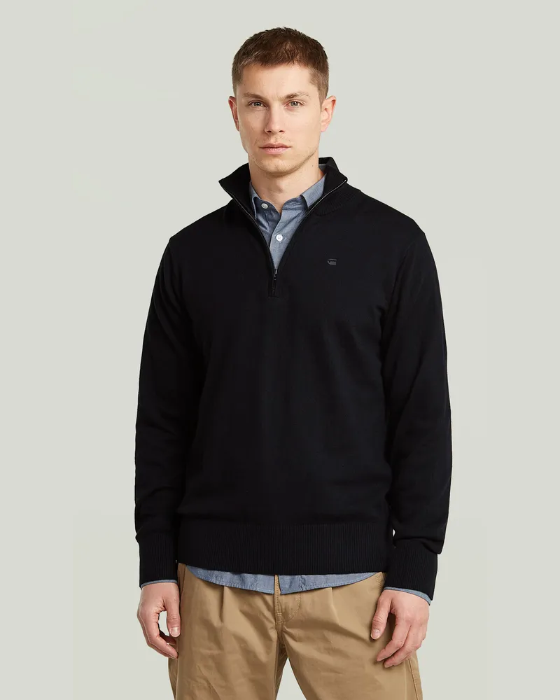 G-STAR RAW The Olivier - Correct Half Zip Sweatshirt - Schwarz - Herren Schwarz