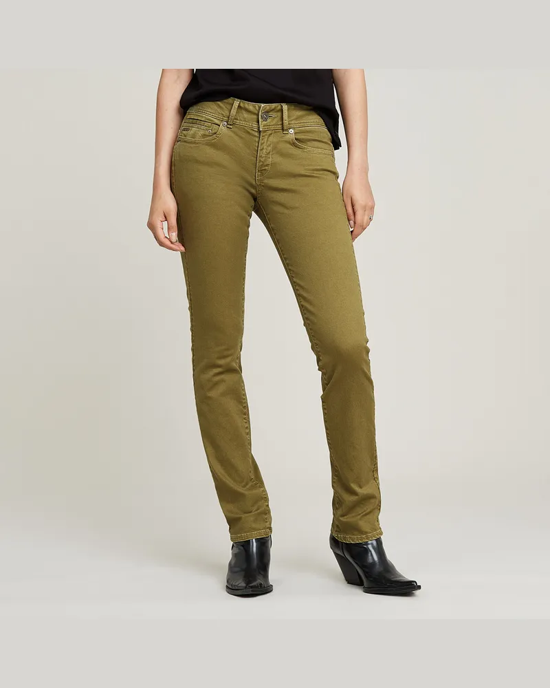 G-STAR RAW Midge Slim Straight Chino - Grün - Damen Grün