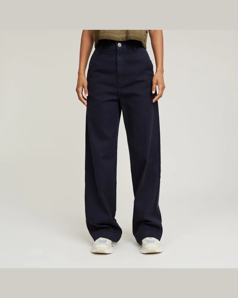 G-STAR RAW Deck 2.0 High Loose Chino - Dunkelblau - Damen Dunkelblau