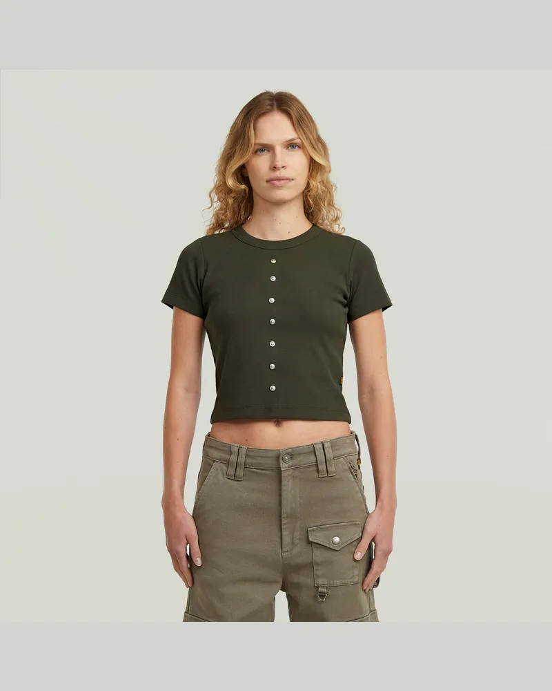 G-STAR RAW Heritage Hardware Baby T-Shirt - Grau - Damen Grau