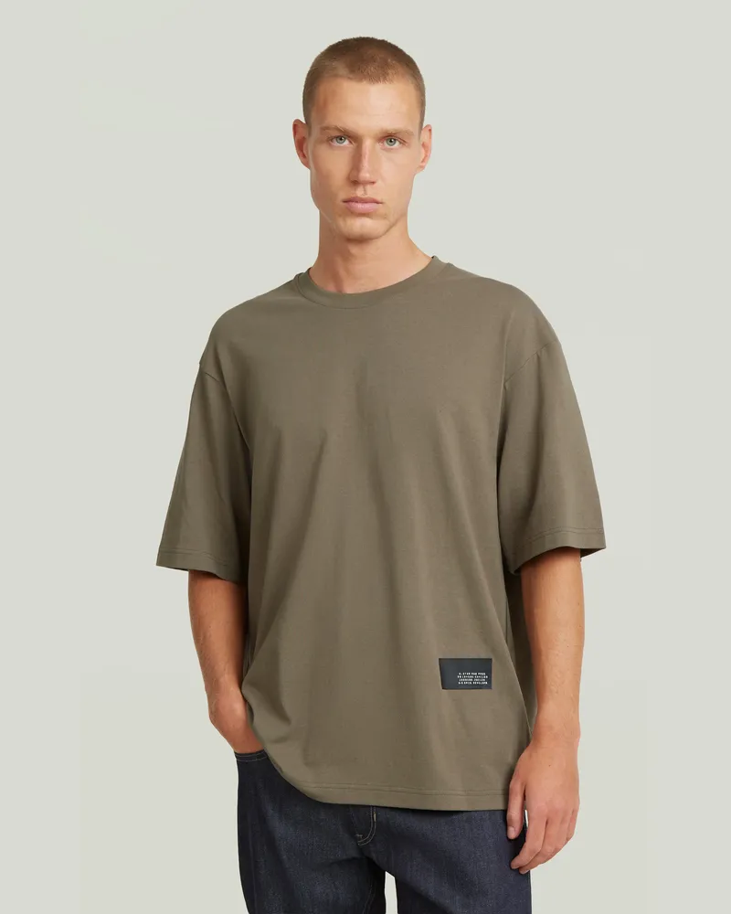 G-STAR RAW Badge Boxy T-Shirt - Braun - Herren Braun