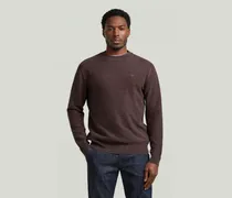 Washed Knit Pullover - Braun - Herren