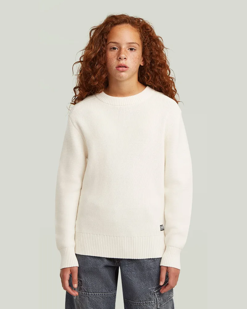 G-STAR RAW Girls Fisherman Knit Cardigan - Weiß - mädchen Weiß