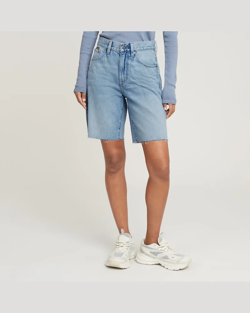 G-STAR RAW Viktoria Bermuda Shorts Raw Edge - Hellblau - Damen Hellblau