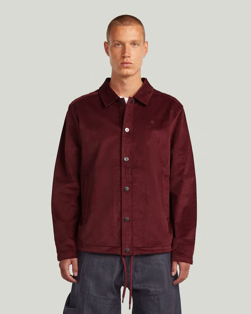 G-STAR RAW Cord Coach Sweatjacke - Rot - Herren Rot