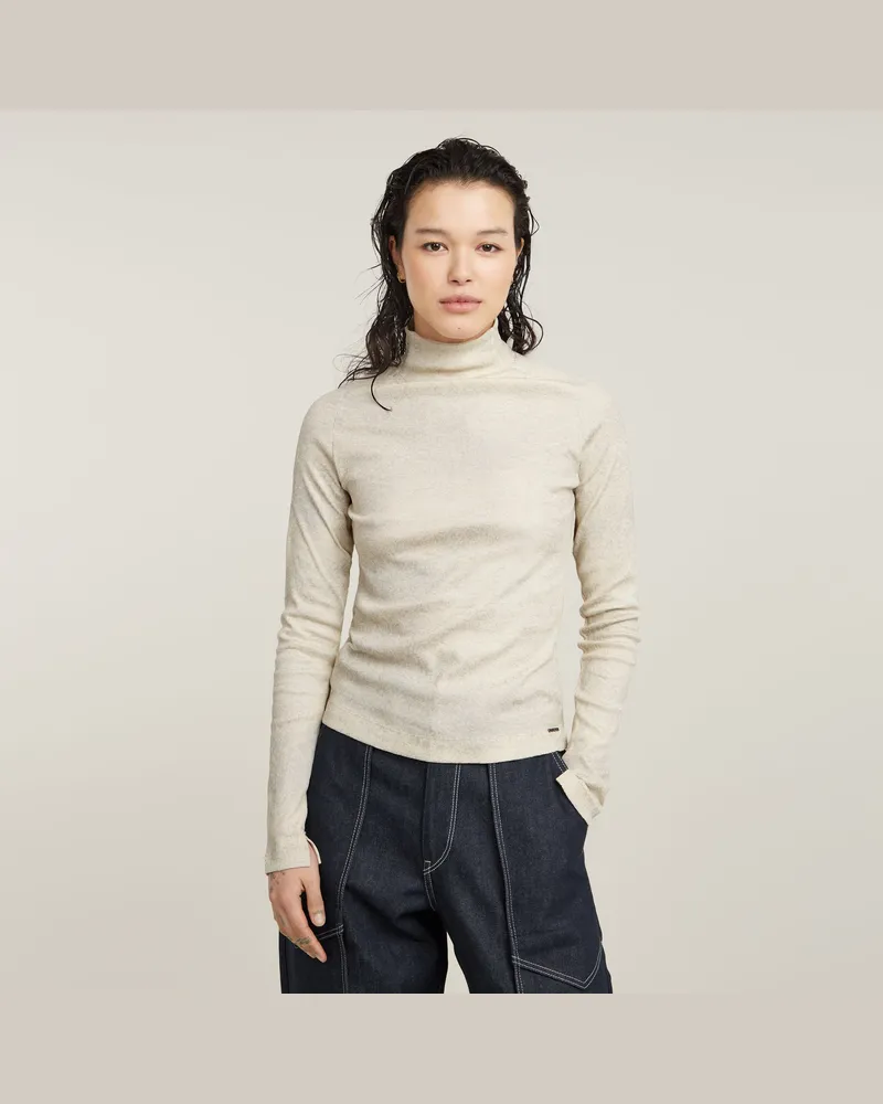 G-STAR RAW Coated Slim Rib Mock Top - Mehrfarbig - Damen Mehrfarbig