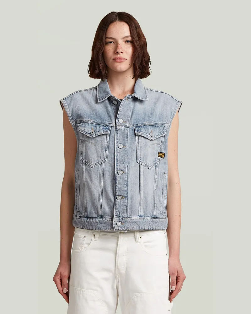 G-STAR RAW Relaxed Denim Vest - Hellblau - Damen Hellblau