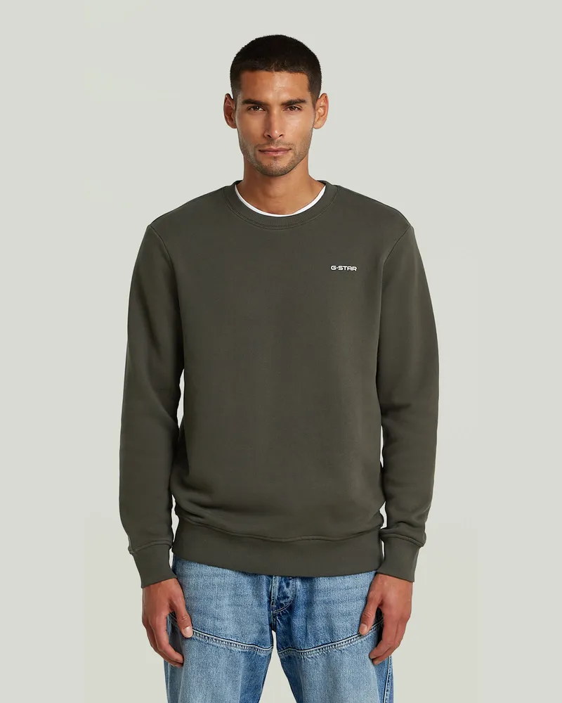 G-STAR RAW Logo Sweatshirt - Grau - Herren Grau