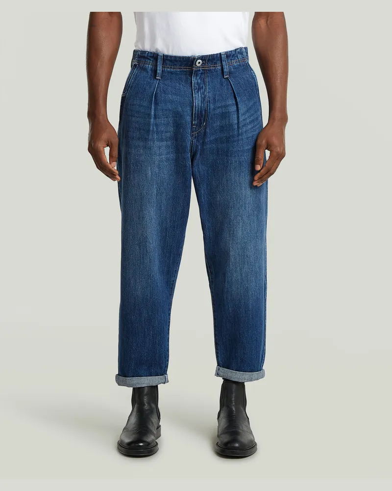 G-STAR RAW Pleated Chino Denim Relaxed Tapered - Dunkelblau - Herren Dunkelblau