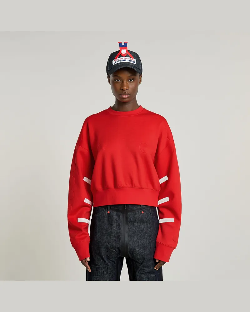 G-STAR RAW WVB Unisex Cropped Sweatshirt - Rot - Herren Rot