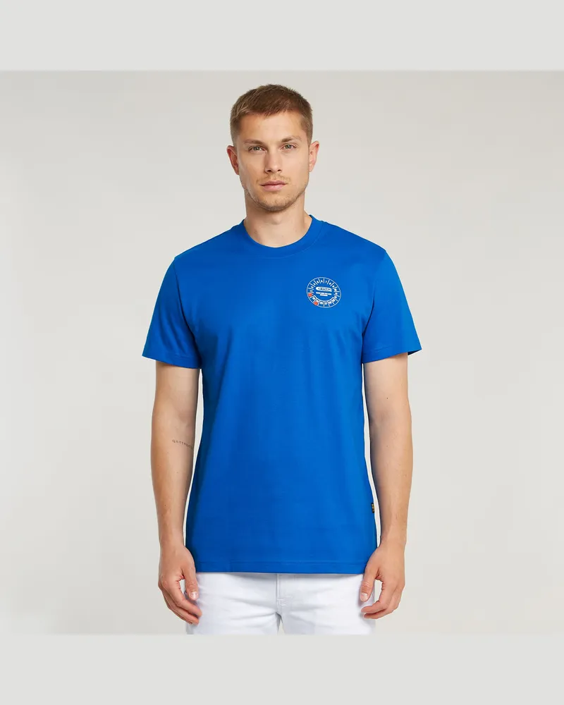 G-STAR RAW Gauge T-Shirt - Mittelblau - Herren Mittelblau