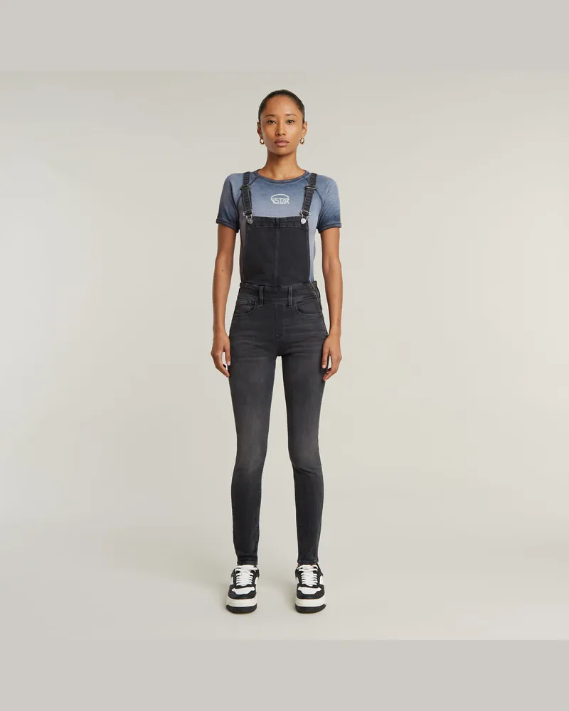 G-STAR RAW Lynn High Waist Skinny Overall - Grau - Damen Grau