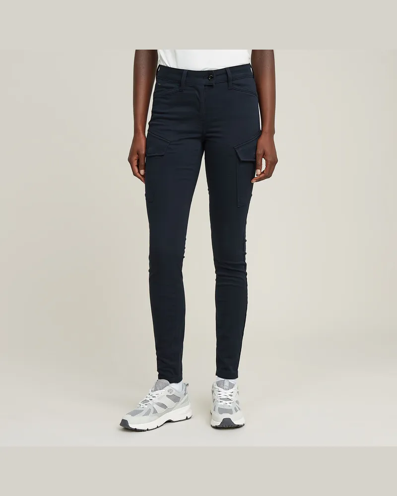 G-STAR RAW Blossite G-Shape Army High Skinny Hose - Dunkelblau - Damen Dunkelblau