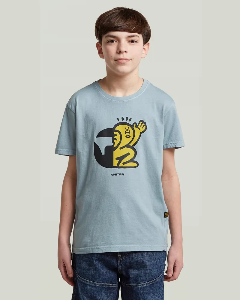 G-STAR RAW Boys Base T-Shirt - Hellblau - jungen Hellblau