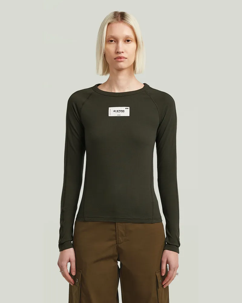 G-STAR RAW Embro Patch Slim T-Shirt - Grau - Damen Grau