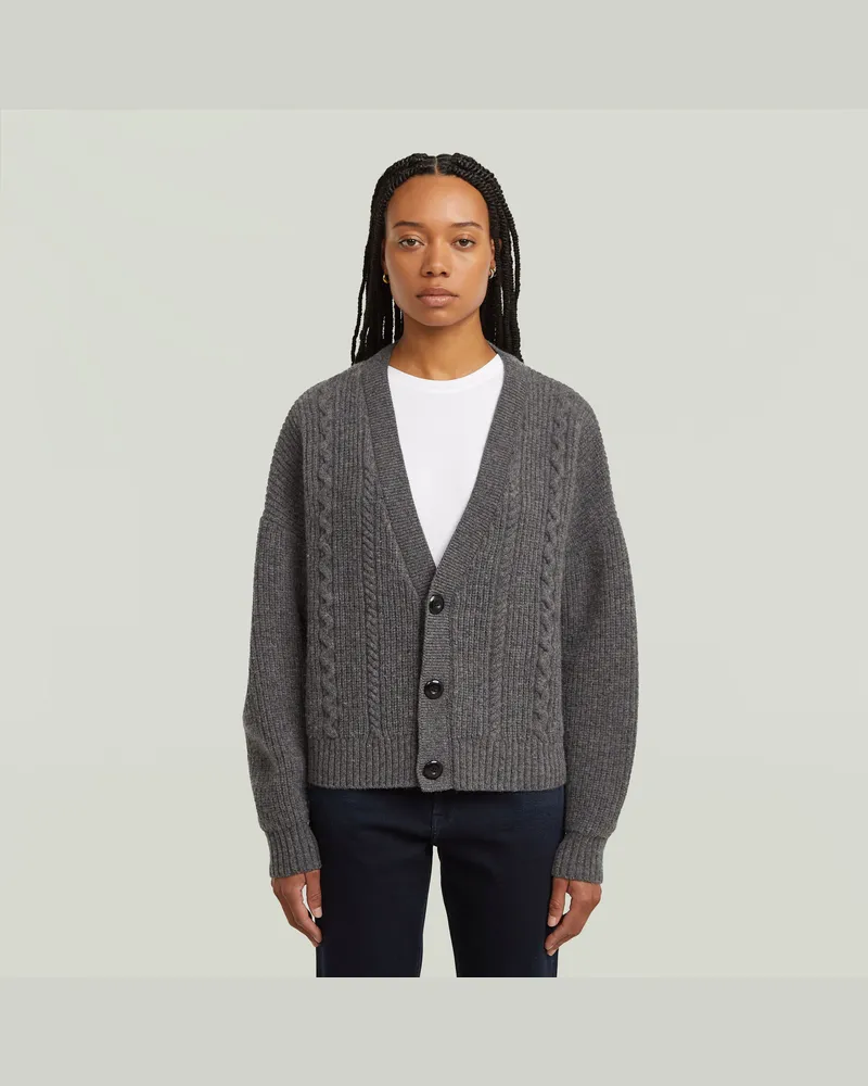 G-STAR RAW Cable Cropped Cardi Knit - Mehrfarbig - Damen Mehrfarbig
