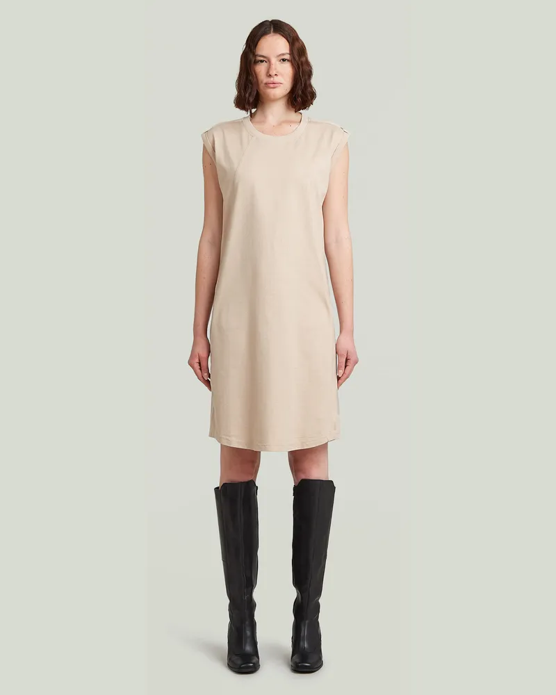 G-STAR RAW Seam Detail Loose Kleid - Beige - Damen Beige