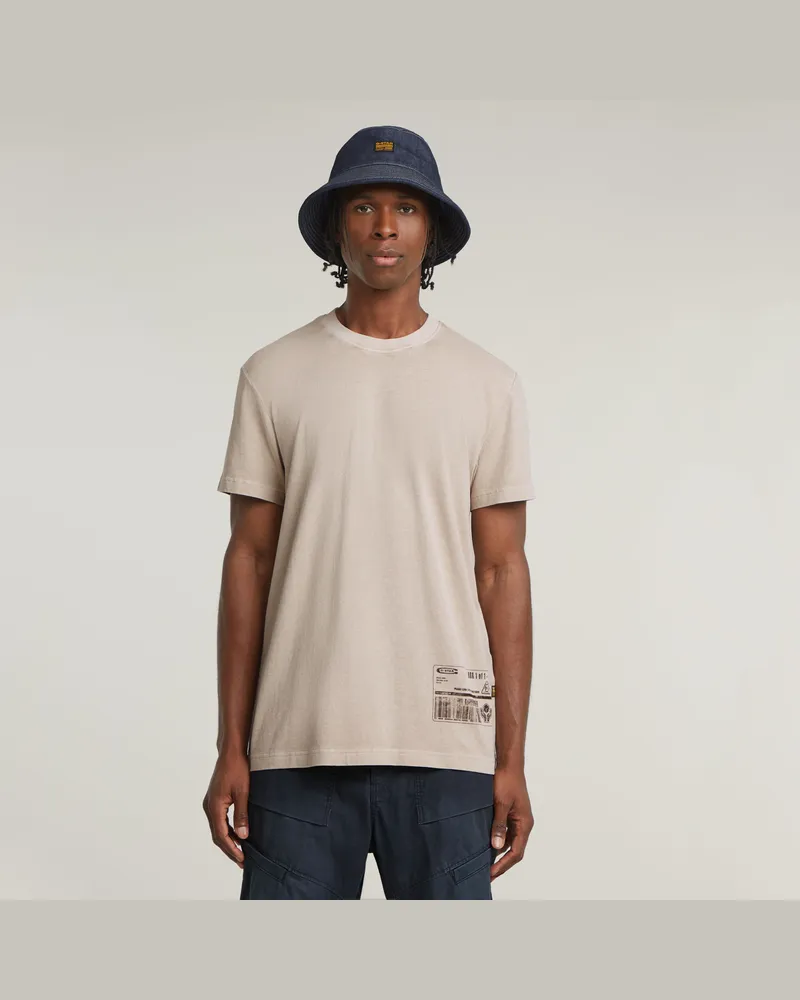 G-STAR RAW Shipping Graphic Overdyed T-Shirt - Beige - Herren Beige