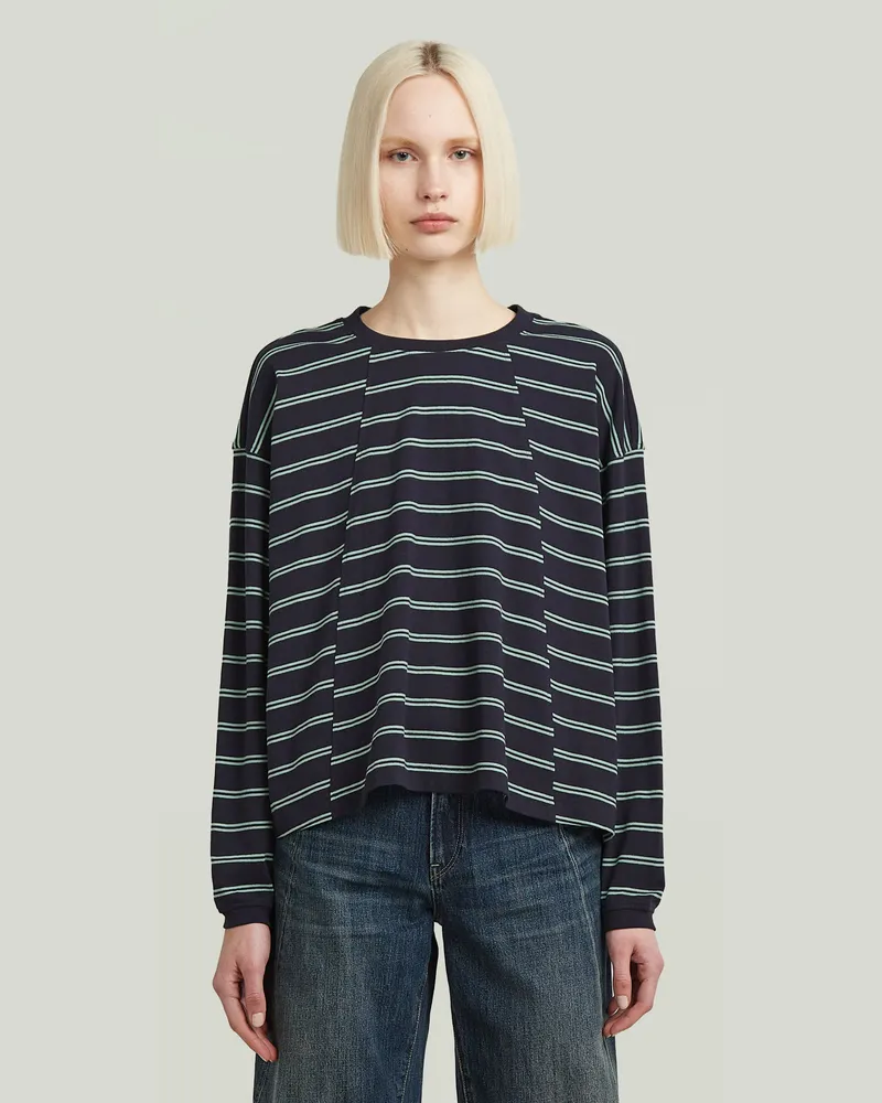 G-STAR RAW A-Line Stripe Oversized T-Shirt - Mehrfarbig - Damen Mehrfarbig